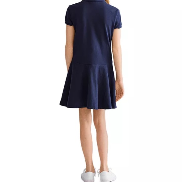 Polo Ralph Lauren Short Sleeve Dress In Navy Sz Large NWT - Picture 2 of 4